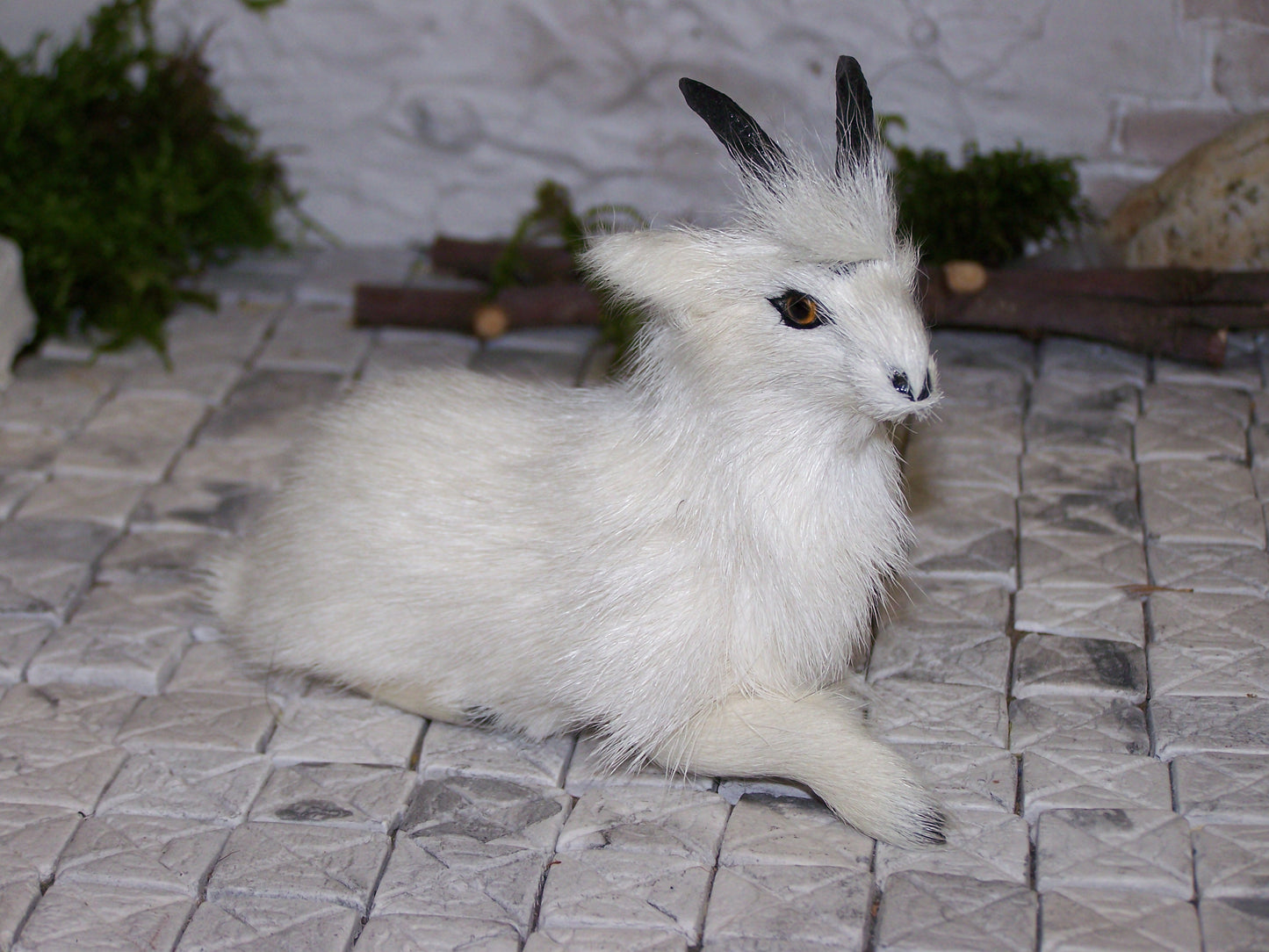 Weiße Ziege, liegend - Biblische Erzählfiguren