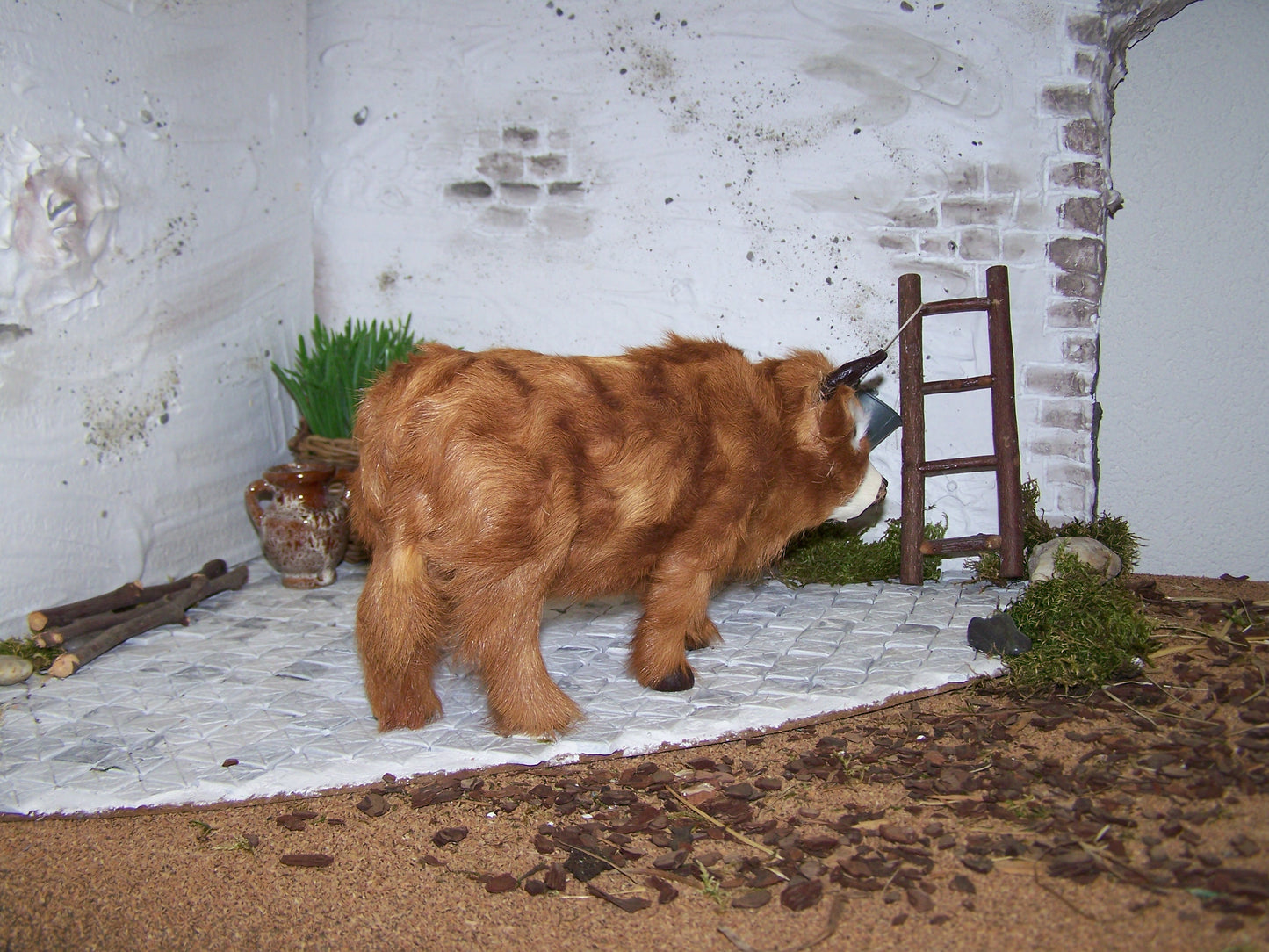 Ochse,Felltier stehend - Biblische Erzählfiguren