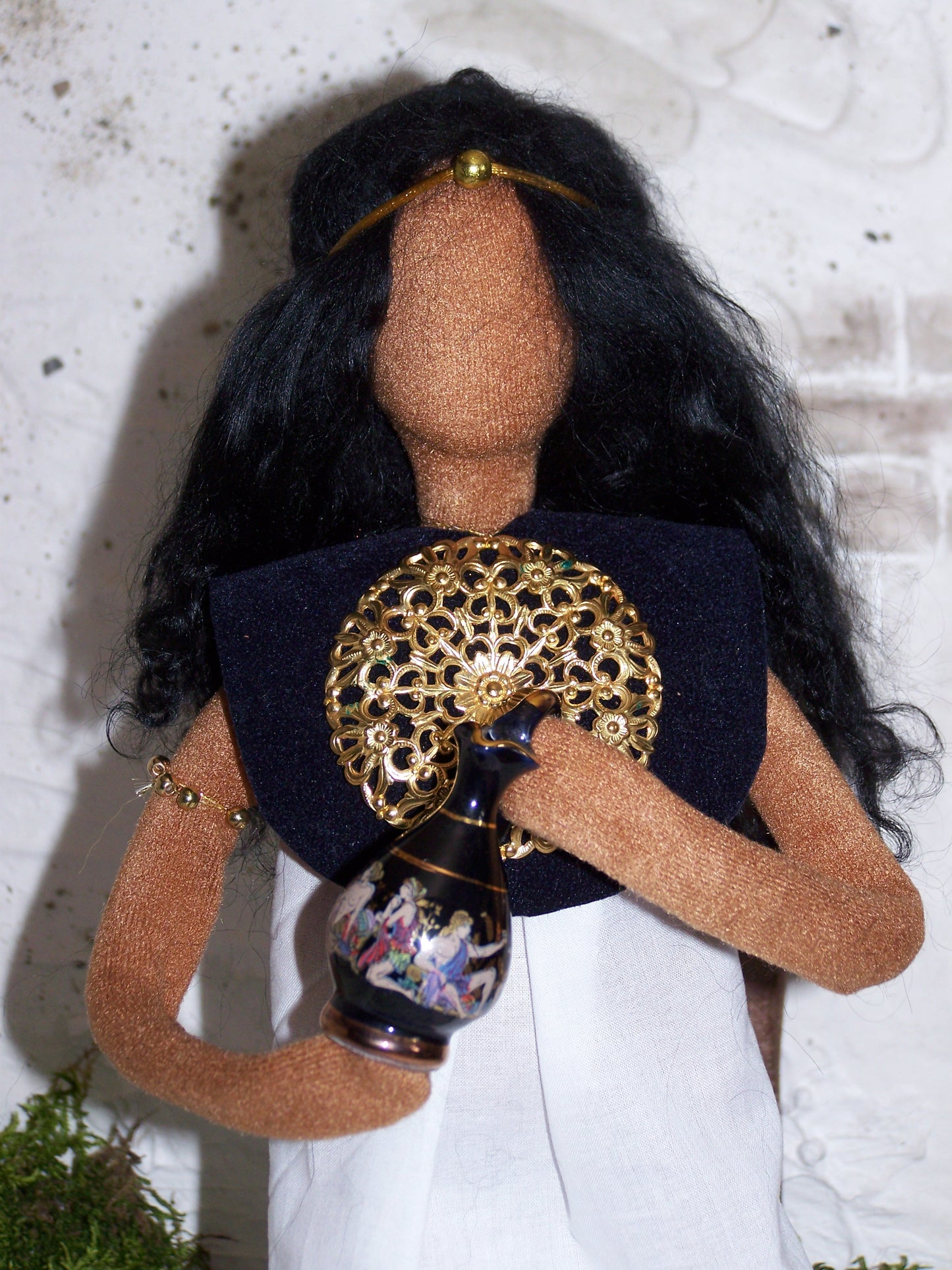 Kreativ-Set  "Perücke", Langhaar gelockt,Echtfell