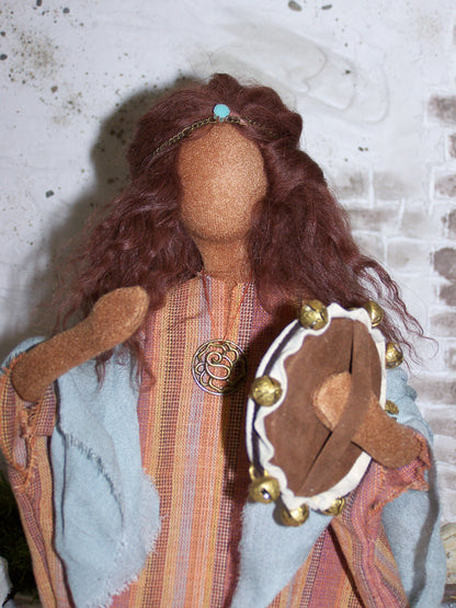 Kreativ-Set  "Perücke", Langhaar gelockt,Echtfell