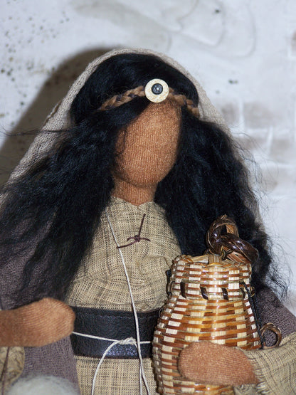 Kreativ-Set  "Perücke", Langhaar gelockt,Echtfell