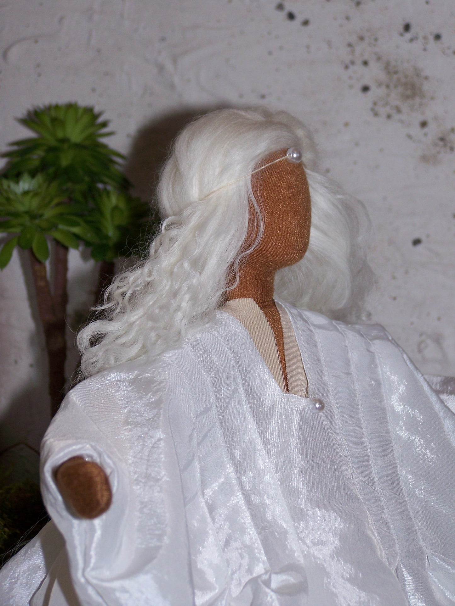 Kreativ-Set  "Perücke", Langhaar gelockt,Echtfell