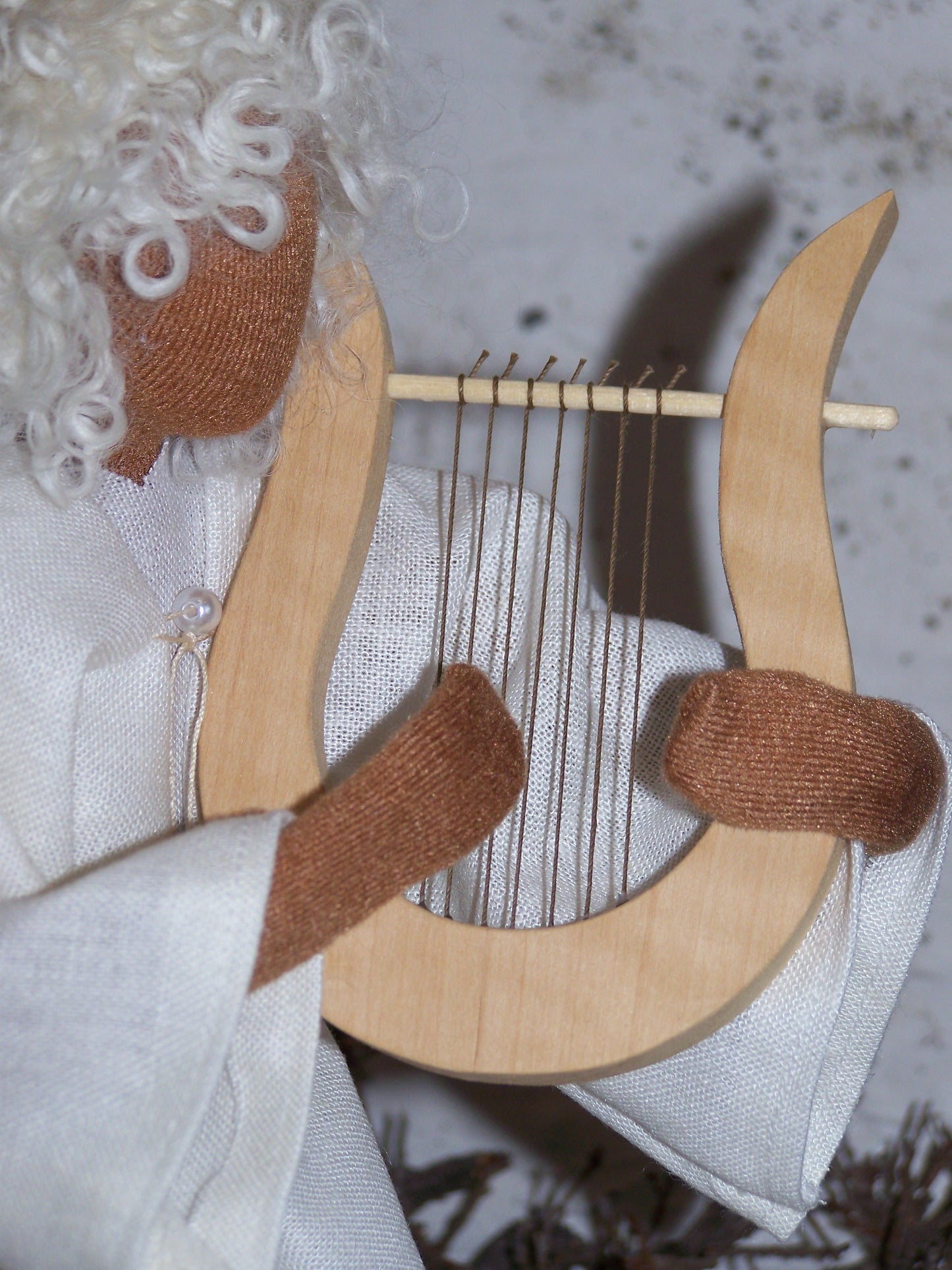 Der Engel mit der Harfe/ Haarfarbe wählbar- Biblische Erzählfiguren