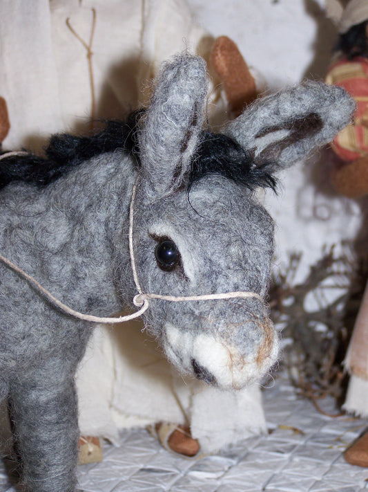 Esel, gefilzt - Biblische Erzählfiguren