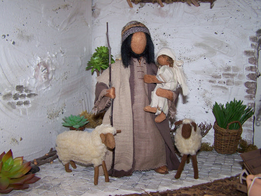 Der Hirte mit seinem Sohn- Biblische Erzählfiguren