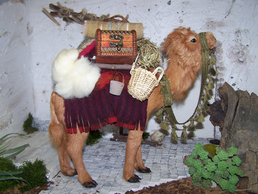Dromedar, stehend, Felltier mit Beladung - Biblische Erzählfiguren