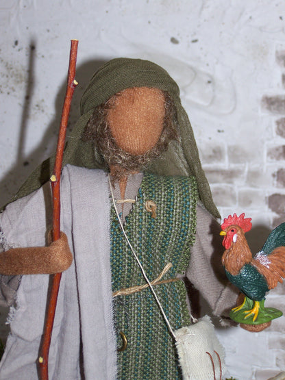 Petrus mit dem Hahn - Biblische Erzählfiguren