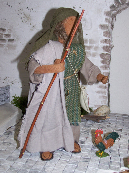 Petrus mit dem Hahn - Biblische Erzählfiguren