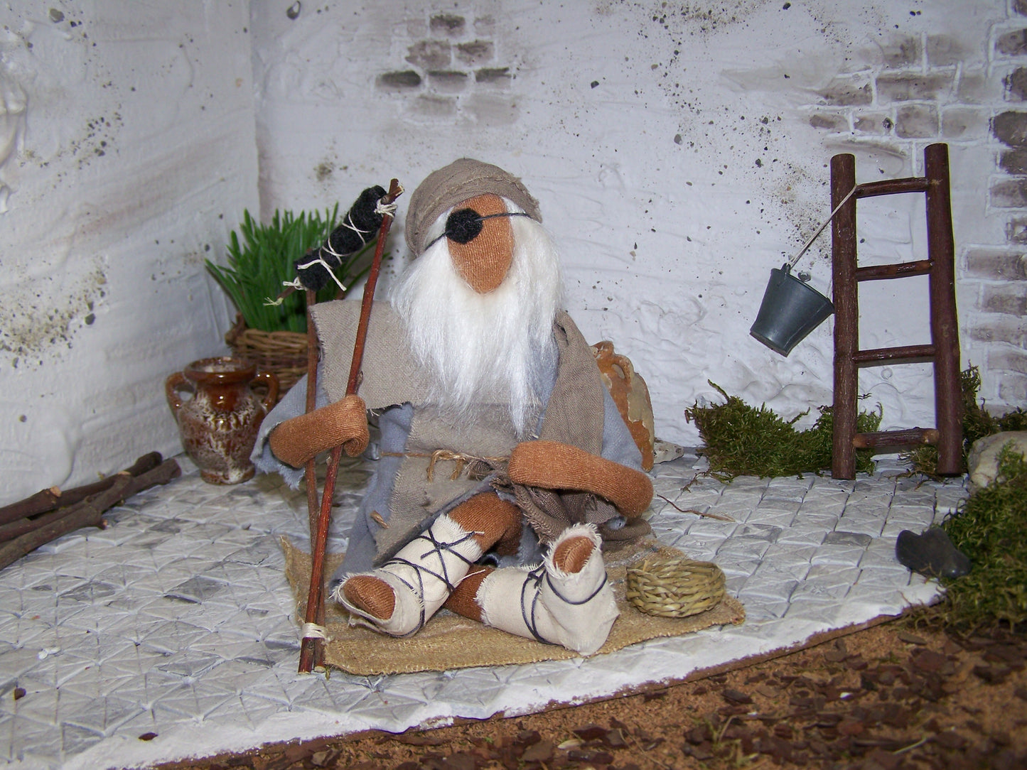 Bettler mit Krücke - Biblische Erzählfiguren