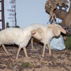 Schafe, handgenäht - Biblische Erzählfiguren